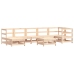 Juego de muebles de jardín 8 piezas madera maciza de pino