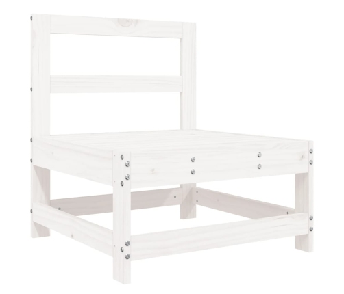 Juego de muebles de jardín 8 piezas madera maciza pino blanco