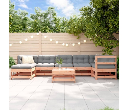 Juego de muebles de jardín 8 pzas madera maciza abeto Douglas