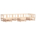 Juego de muebles de jardín 8 piezas madera maciza de pino
