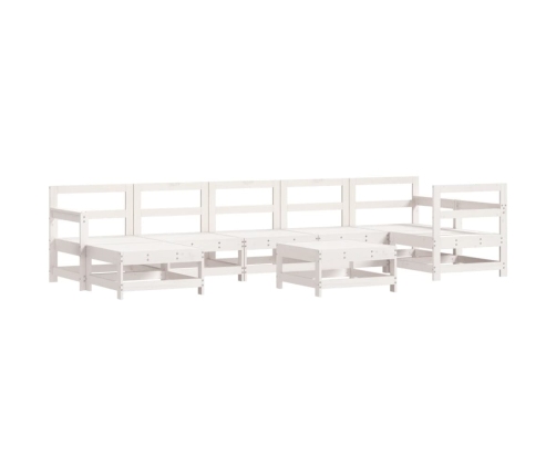 Juego de muebles de jardín 8 piezas madera maciza pino blanco