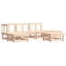 Juego de muebles de jardín 6 piezas madera maciza de pino