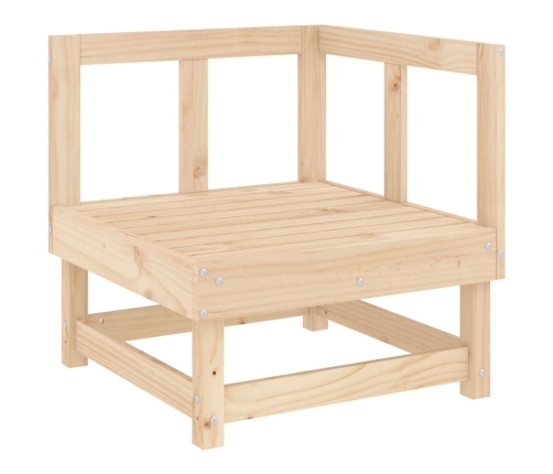 Juego de muebles de jardín 6 piezas madera maciza de pino