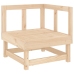 Juego de muebles de jardín 6 piezas madera maciza de pino