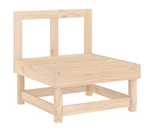 Juego de muebles de jardín 6 piezas madera maciza de pino