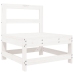 Juego de muebles de jardín 6 piezas madera maciza pino blanco