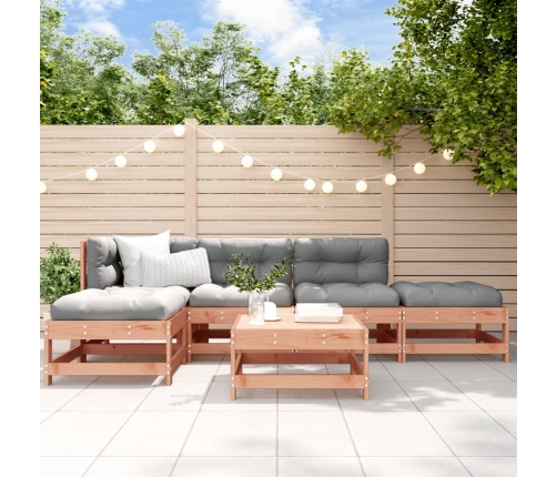 Juego de muebles de jardín 6 pzas madera maciza abeto Douglas