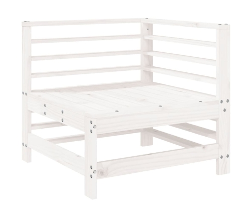 Juego de muebles de jardín 6 piezas madera maciza pino blanco