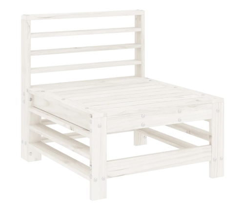 Juego de muebles de jardín 6 piezas madera maciza pino blanco