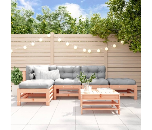 Juego de muebles de jardín 6 pzas madera maciza abeto Douglas