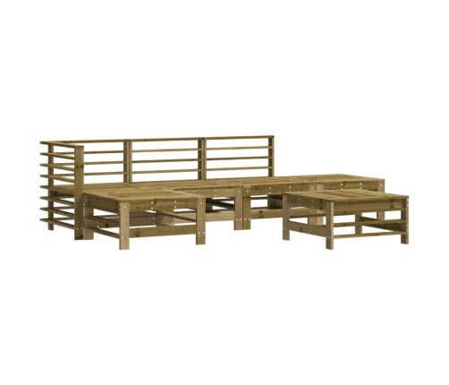 Juego de muebles de jardín 6 pzas madera de pino impregnada