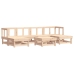 Juego de muebles de jardín 7 piezas madera maciza de pino