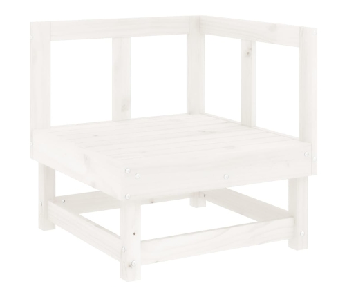 Juego de muebles de jardín 7 pzas madera maciza de pino blanco