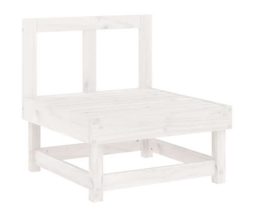 Juego de muebles de jardín 7 pzas madera maciza de pino blanco