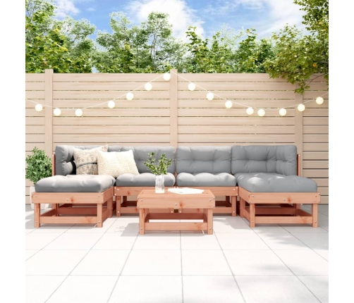 Juego de muebles de jardín 7 pzas madera maciza abeto Douglas