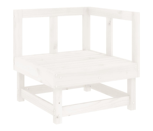 Juego de muebles de jardín 7 pzas madera maciza de pino blanco