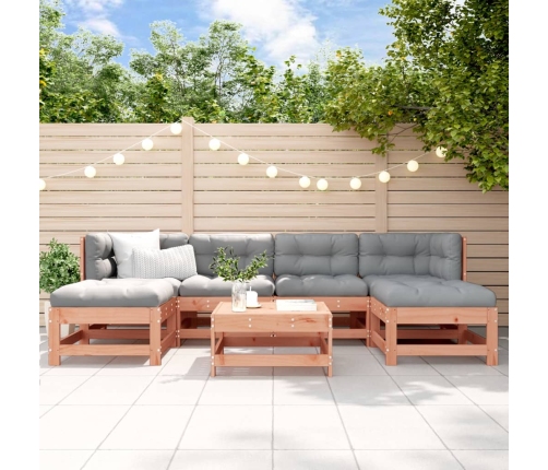 Juego de muebles de jardín 7 pzas madera maciza abeto Douglas