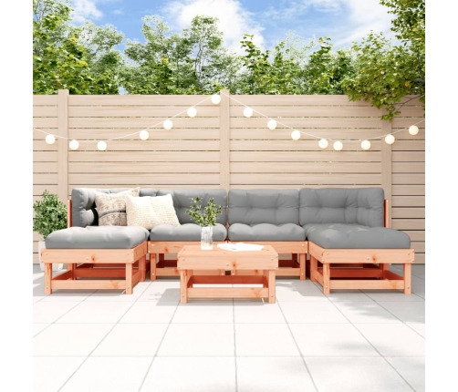 Juego de muebles de jardín 7 pzas madera maciza abeto Douglas