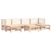 Juego de muebles de jardín 7 piezas madera maciza de pino