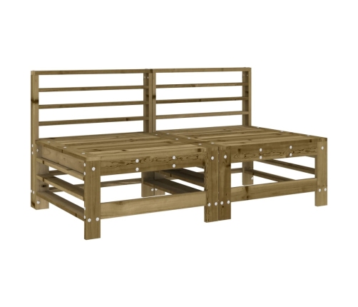 Juego de muebles de jardín 7 pzas madera de pino impregnada