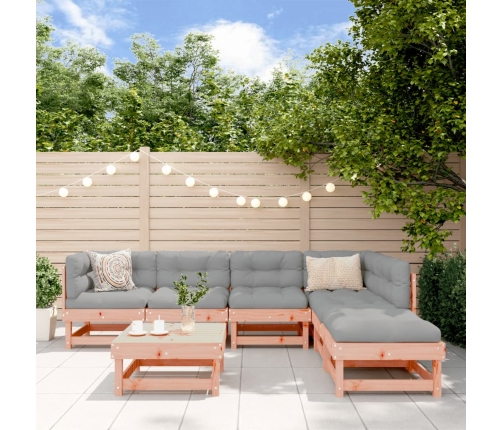 Juego de muebles de jardín 7 pzas madera maciza abeto Douglas