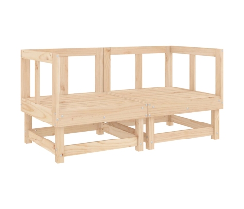 Juego de muebles de jardín 11 piezas madera maciza de pino