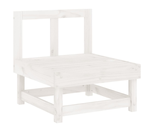 Juego de muebles de jardín 11 piezas madera maciza pino blanco