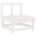 Juego de muebles de jardín 11 piezas madera maciza pino blanco