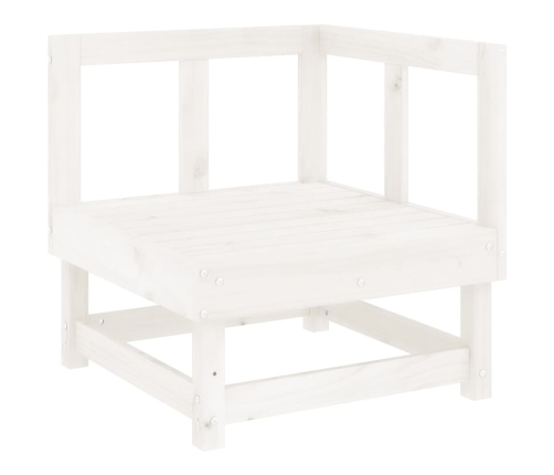 Juego de muebles de jardín 11 piezas madera maciza pino blanco