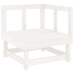 Juego de muebles de jardín 11 piezas madera maciza pino blanco