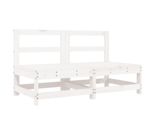 Juego de muebles de jardín 8 piezas madera maciza pino blanco