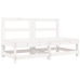 Juego de muebles de jardín 8 piezas madera maciza pino blanco