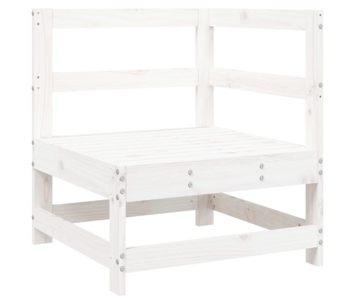 Juego de muebles de jardín 8 piezas madera maciza pino blanco