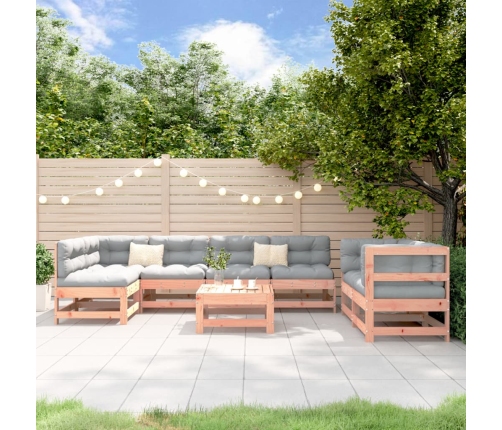 Juego de muebles de jardín 8 pzas madera maciza abeto Douglas