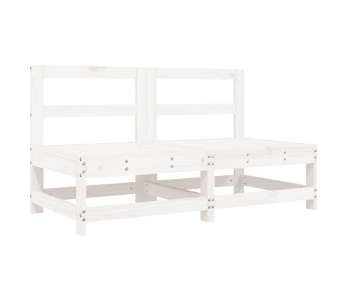 Juego de muebles de jardín 6 piezas madera maciza pino blanco
