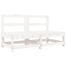 Juego de muebles de jardín 6 piezas madera maciza pino blanco