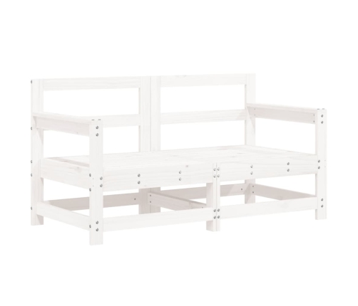 Juego de muebles de jardín 6 piezas madera maciza pino blanco