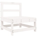 Juego de muebles de jardín 6 piezas madera maciza pino blanco