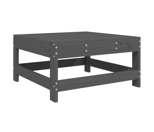 Mesa y taburetes altos jardín 6 pzas madera maciza de pino gris
