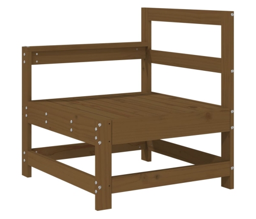 Juego muebles de jardín 6 piezas madera maciza pino marrón miel