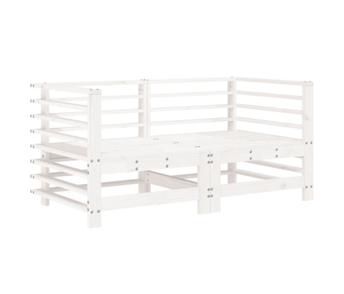 Juego de muebles de jardín 6 piezas madera maciza pino blanco