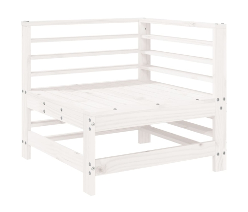 Juego de muebles de jardín 6 piezas madera maciza pino blanco