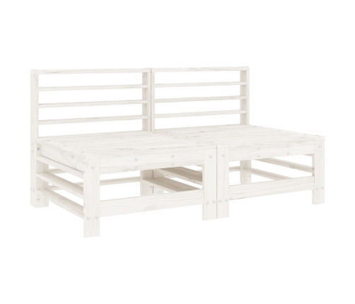 Juego de muebles de jardín 6 piezas madera maciza pino blanco