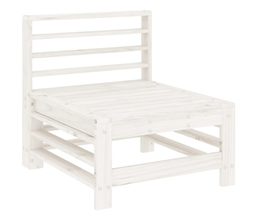 Juego de muebles de jardín 6 piezas madera maciza pino blanco
