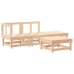 Juego de muebles de jardín 4 piezas madera maciza de pino