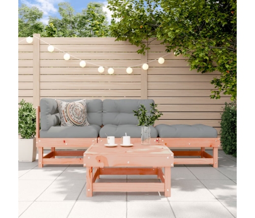 Juego de muebles de jardín 4 pzas madera maciza abeto Douglas