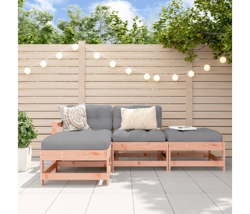 Juego de muebles de jardín 4 pzas madera maciza abeto Douglas