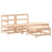 Juego de muebles de jardín 4 piezas madera maciza de pino