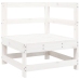 Juego de muebles de jardín 4 pzas madera maciza de pino blanco