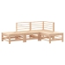 Juego de muebles de jardín 4 piezas madera maciza de pino